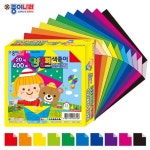 실속형  20색(400매) 색종이-양면,단면,색지,종이접기,만들기,DIY,미술,공예,학습교재,유치원,어린이집,학원,박스,집콕놀이 : 스쿨펀