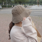 여름벙거지모자 중년여성모자 엄마 여행 여자 모자 : 애지중지상점