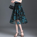 댄스복 스커트 사교 스포츠댄스 아랑 장구 고고 라인 라틴 쉬폰치마 G1258 : 댄스올라잇