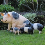 야외 대형모형 돼지  조각 농장 장식품 고기집광고 홍보 삼겹살집 : 샹차이