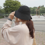 여름벙거지모자 중년여성모자 엄마 여행 여자 모자 : 애지중지상점