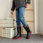 남성 장화 남자레인부츠 남성용 작업화 롱 미끄럼방지 장마 조리화 농장 공장 주방 : 바이서영