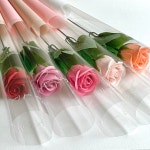 비누꽃 한송이 장미 꽃 다발 졸업식 어버이날 스승의날 선물 포장 : 로지 플라워 스튜디오