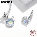 인어공주꼬리 WOSTU 925 스털링 실버 에나멜 해양 매력 인어 해마 피쉬 테일 스케일 비드 캐슬 참 오리지널 팔찌 쥬얼리 : 시아직구몰