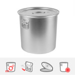 알루미늄 업소용 육수통 18갤런 60L 큰냄비 깊은 곰솥 : 트레이상점
