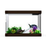 펫츠핸들러 렙타일 CJ-R320D 아쿠아터틀 수생거북이 슬로프데크어항 다크브라운 : 구딘