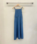 청 멜빵 원피스 끈조절가능 레이어드원피스 2color : 쉬세이즈