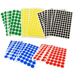 매트 원형 5색 형광 칭찬 출석 체크 유치원 어린이집 동그라미 스티커 : 라뚜마켓