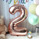 숫자풍선 대형 로즈골드 2 생일파티풍선 : 재미제이