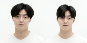 아뉴 남자 옆머리 뒷머리 누르기 셀프 다운펌기계 다운펌 밴드 : 아뉴 anue