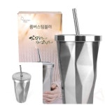 모아천일 텀블러 빨대스텐텀블러 : 모아천일상회