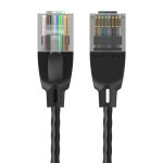 벤션 CAT6A 초슬림 얇은 랜선 10기가비트 인터넷 연결 선 IBIB 1.5m, 블랙 : 유그린스토어