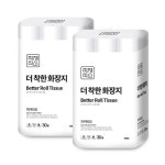 더 착한 무형광 화장지 3겹 30M 30롤 1+1 총60롤 휴지 두루마리 : 주식회사 적재적소