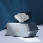 킹 아기 물티슈 골드블루 신생아 대용량 캡형 도톰한 두꺼운 프리미엄 물티슈 10팩 : 킹 KING