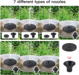 태양광펌프 새 목욕용 태양열 분수 펌프 발전 7 개의 노즐 및 4 고정 장치 태양광 정원 연못 탱크 2.2W : 시아직구몰