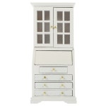 몬테소리 미니어처 가구 하우스 올원 테이블 작은 장식 캐비닛 주방 화이트 우드 7x3.8x15.6cm : 시아직구몰