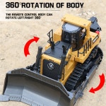 몬테소리 HUINA 1569 554 RC 불도저 배거 크롤러 굴삭기 2.4G 원격 제어 자동차 트럭 성인용 트랙터 트레일러 : 시아직구몰