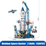 몬테소리 도시 우주선 빌딩 블록 우주 로켓 발사 센터 위성 비행사 MOC 브릭 세트 어린이 장난감 선물 : 시아직구몰