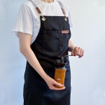 카페 방수 앞치마 데님 식당 미술 미용실 공방 앞치마 : 리빙차트
