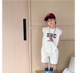 바로배송 댕댕 핀턱 나시상하세트 여름옷 외출복 남아 여아 데일리 등원룩 남매 유아 마실룩 : 꼬모도블랑