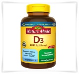 Nature Made 비타민 D3 1000 IU(25 mcg) 300소프트젤 : 엔에이치테크