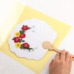 [진짜 꽃] 부채 만들기 키트 접이식 부채 제작 꾸미기 조개 압화 소 : 프레스코21