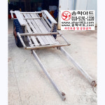옛날 소구루마 소달구지 나무 수레 구름마 리어카 민속품 근대사 전시 촬영 시대소품 실사용 : 송학아트 골동품가게
