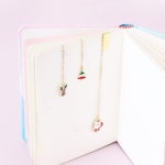 스마스 책갈피 학교 책 귀여운 금속 문구 마커 선물 사무실 개북 H0493 : 쿠로라인