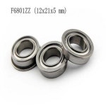 10개 F6801ZZ 12x21x5mm 금속 차폐 플랜지 볼 베어링 : 카리컴퍼니