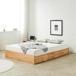 고급 참죽 원목프레임 퀸사이즈 2단 서랍형침대 펜션 : 아임싱글