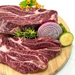 유정축산 한우암소 1등급 이상 구이용 스테이크용 등심 400g : 유정축산