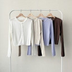 제프리티 여름 여리핏 골지 린넨 가디건 4color : je pretty