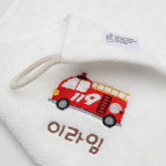 어린이집수건 고리 손수건 유치원 이름자수 자동차 미니 캐릭터 : 라임수건