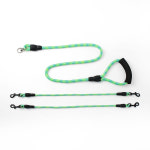 멀티독 더블 리드줄(1.5M) (블랙그린) 강아지리드줄 : 제이앤아이클랜