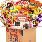 종합과자선물세트 추억의간식A 옛날 불량식품 박스 상자 단체선물 : 단짠랜드