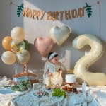 두돌생일상 두돌 생일 풍선 세트 유칼립투스 대형숫자 2 : 풍가