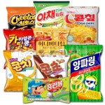 봉지과자 선물 박스 허니버터칩 홈런볼 치토스 콘칩 콘초 콘치 야채타임 양파링 카라멜콘땅콩 해피박스 9종 세트 : 스낵천사