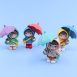 테라리움피규어 만들기diy 재료 우산 쓴 우비소년소녀 : 비오스샵