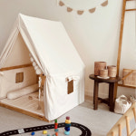 비비로지포레스트 원목 플레이하우스 키즈 유아 놀이 공간 원목프레임 아기텐트 : 비비앤아이