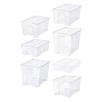 이케아 SAMLA 삼라 5L 수납함+뚜껑, 투명 수납함 정리함 : 퍼니처스토리