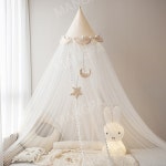 여아방꾸미기 공주방 침대 유아 모기장 레이스 차양막 북유럽 공주 캐노피 여아방 인테리어 : MANGPA