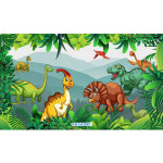 D3007 / 공룡 현수막 /어린이집 유치원 정글 숲속배경 현수막 제작 가로형 미니_60x54 : 파티붕붕