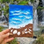 나이프페인팅 바다그리기 세트 여름 아크릴화 스컬프쳐 백드롭페인팅 초등 어르신 : 달콩 마트