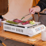 지라프 구이바다 시그니처 L 세라믹 아이보리에디션 L 3-5인용 바베큐그릴 전골팬 : 캠핑덕