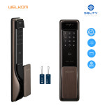 [ 웰콤 WSP-2900A 얼굴인식 푸시풀 도어락 ] 카드키4개 / 디지털도어락/번호키/도어록 / WSP2900A : 삼성스마트 키키