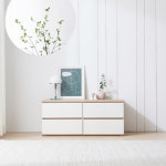 2단 와이드서랍장 1200 낮은 광폭서랍장 : 리퍼스