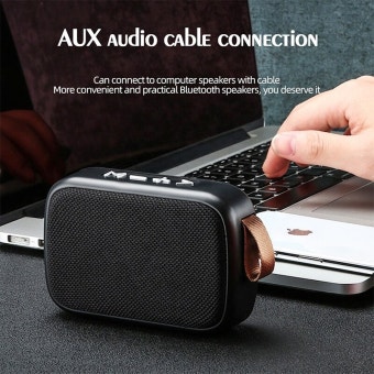 G2 미니 무선 스피커 서브 우퍼 블루투스 호환 휴대용 스피커 USB 3D 스테레오 서라운드 칼럼베이스 박스 오디오 FM 라디오 : 엘샵1