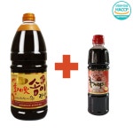 홍게송이맛간장 맛간장소스 어간장 국간장 1.8L 1EA+레드 500ml 세트 : 나누리편의점