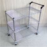 스텐 주방 서빙 와이어 바구니 선반 핸드 운반 카트 손카트 실험실 식당 배식 서빙 카 : 건스브라더