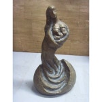 신주 모자상 중고 브론즈 엔틱 장식품 수집용 여인상 : 싸게 다팜